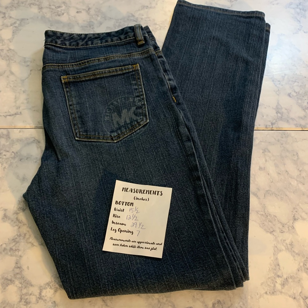 Vintage Michael Kors Straight Leg Stamp Logo Jeans